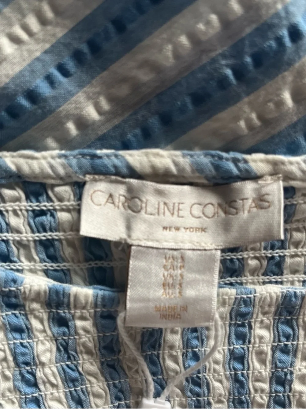 Caroline Constas Cosima Nap Maxi dress (HHH Hill House Home Blueberry Stripe) S - Picture 3 of 4